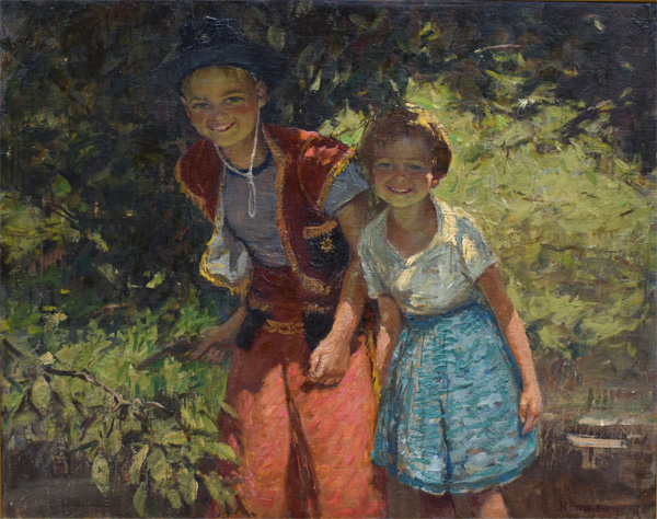 Harry Freckleton: Children Playing in a Garden