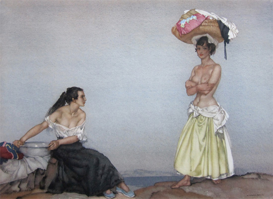 Rosa and Marissa by Sir William Russell Flint