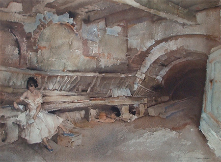 The Secret Retreat by Sir William Russell Flint