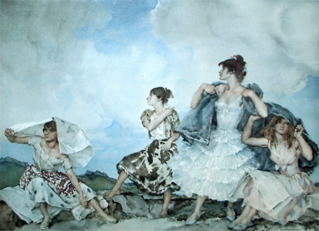 The Shower by Sir William Russell Flint